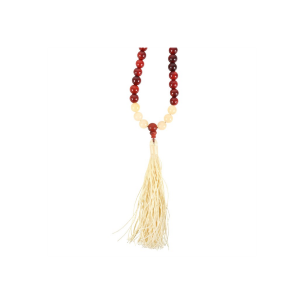 Self Confidence Rosewood & Yellow Jasper Mallah Necklace - Image 3