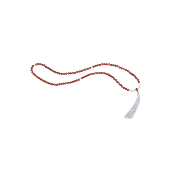 Stress Less Rosewood & Clear Quartz Mallah Necklace - Image 4