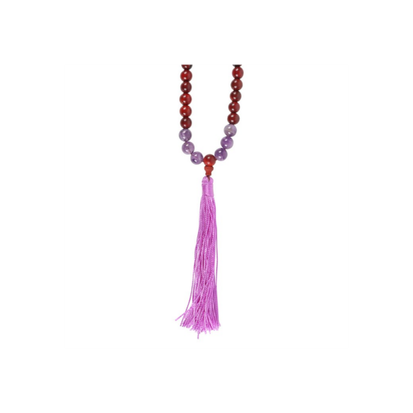 Intuition Rosewood & Amethyst Mallah Necklace - Image 3