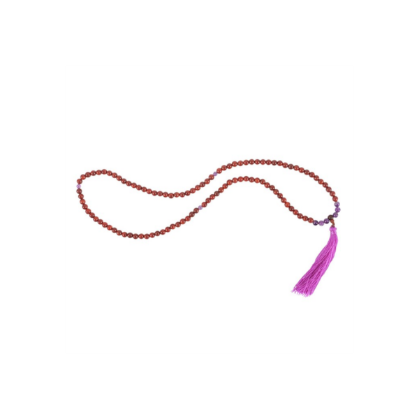 Intuition Rosewood & Amethyst Mallah Necklace - Image 4