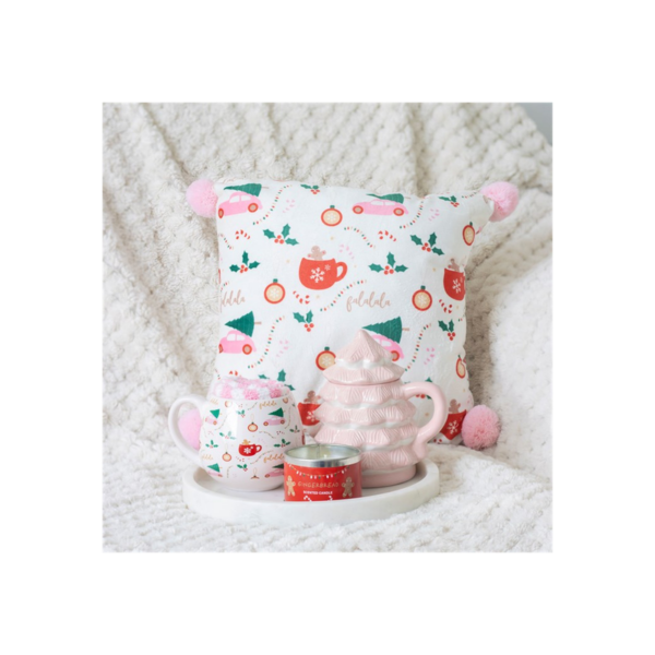 Pink Christmas Tree Shaped Mug - Image 2