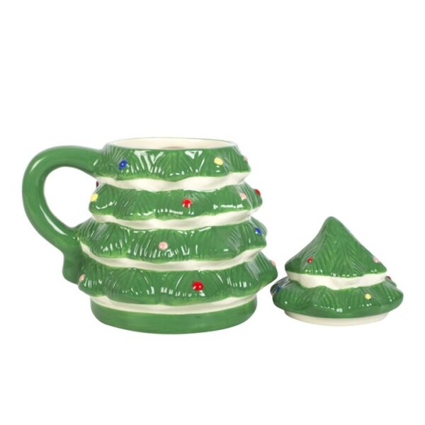 Green Christmas Tree Shaped Mug - Image 2