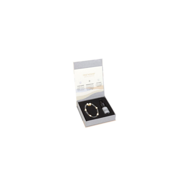 Friendship Clear Quartz Essential Oil Bracelet - Image 2