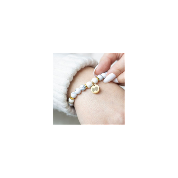 Stress Less Howlite Crystal Essential Oil Bracelet - Image 4