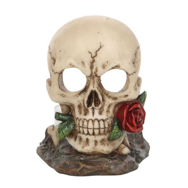 Skull Rose Tealight Holder - Image 2