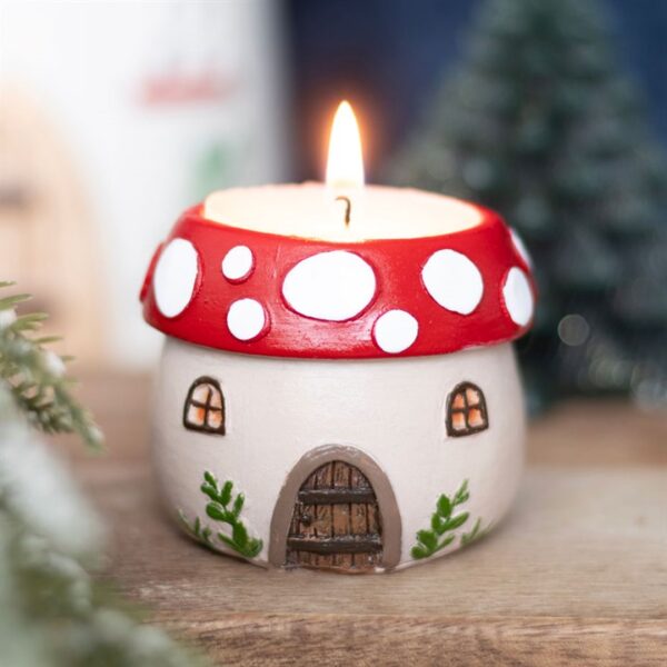 Mushroom House Resin Tealight Holder - Image 4