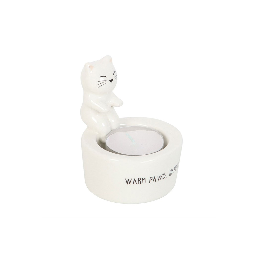 Warm Paws, Happy Heart Cat Tealight Holder - Image 3