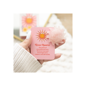 Rose Quartz Crystal Sun Keepsake Stone in a Box