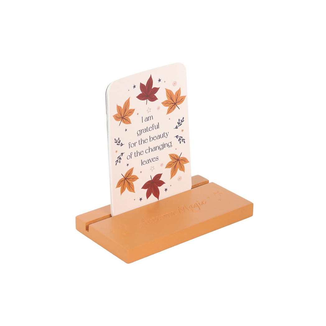 Autumn Magic Affirmation Cards with Wooden Stand - Image 3