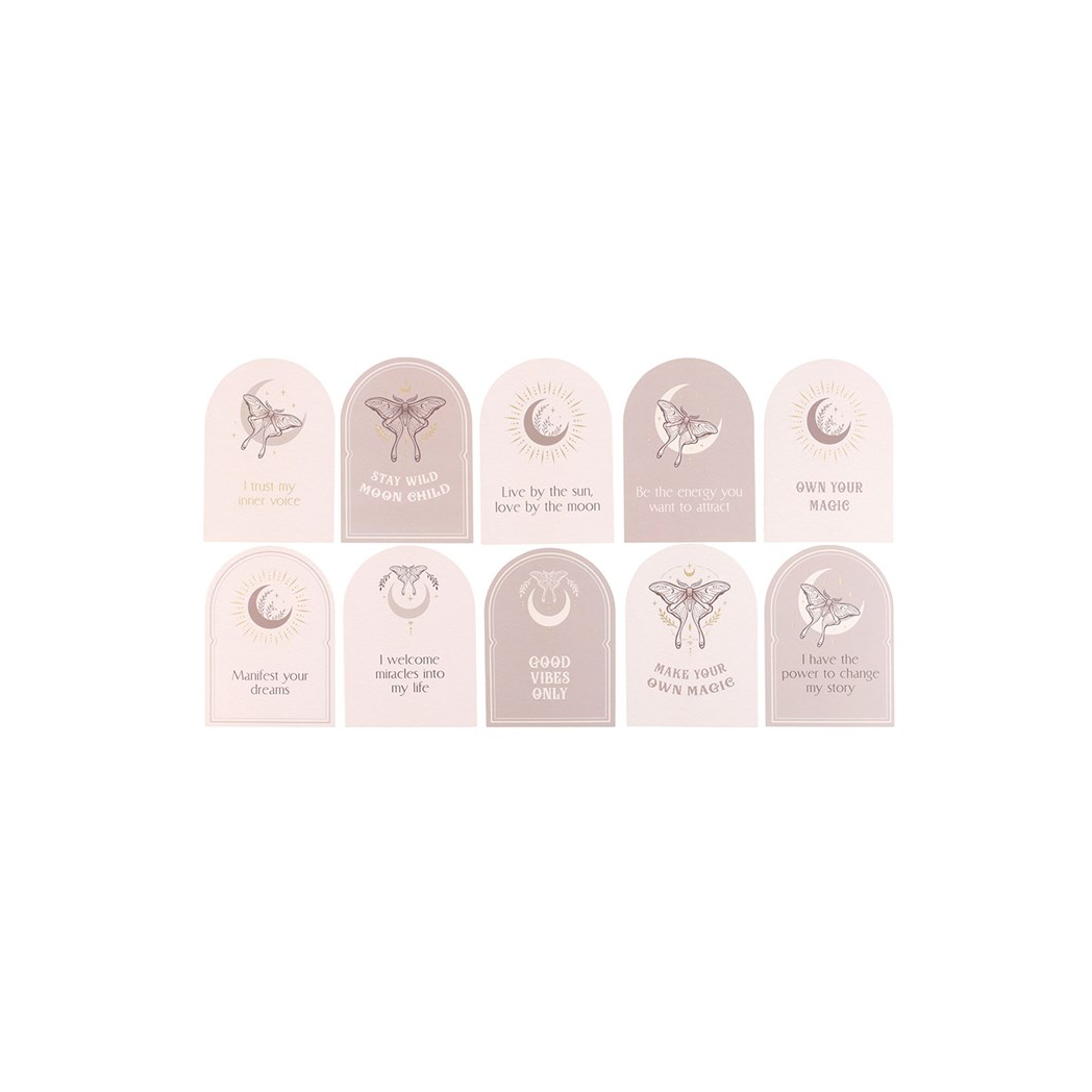 Luna Moth Affirmation Cards with Wooden Stand - Image 5