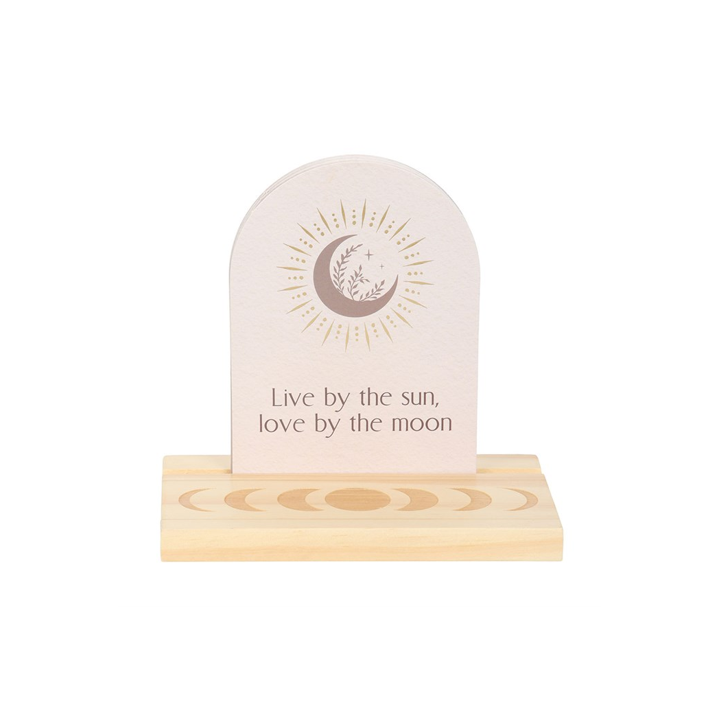 Luna Moth Affirmation Cards with Wooden Stand - Image 2
