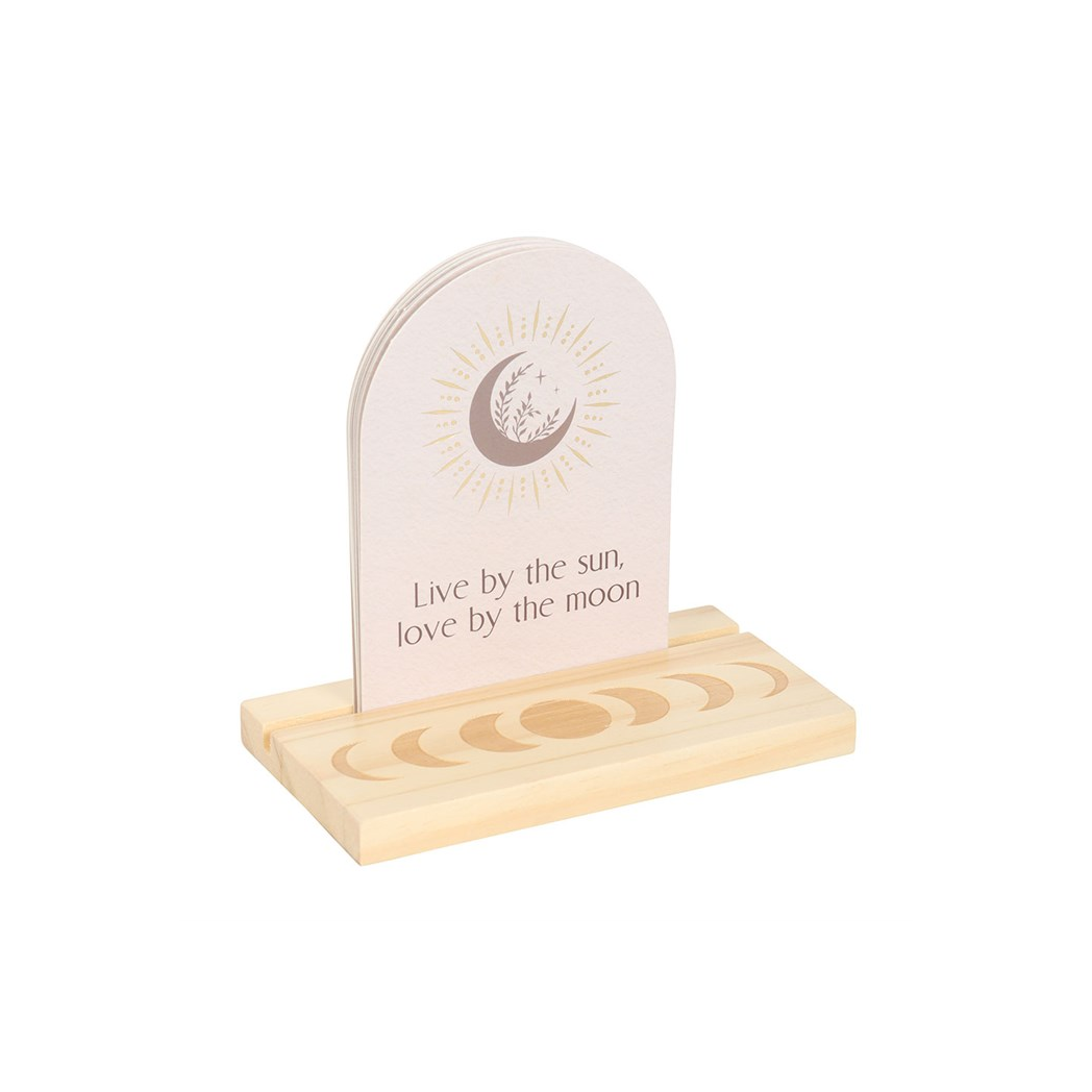 Luna Moth Affirmation Cards with Wooden Stand - Image 3