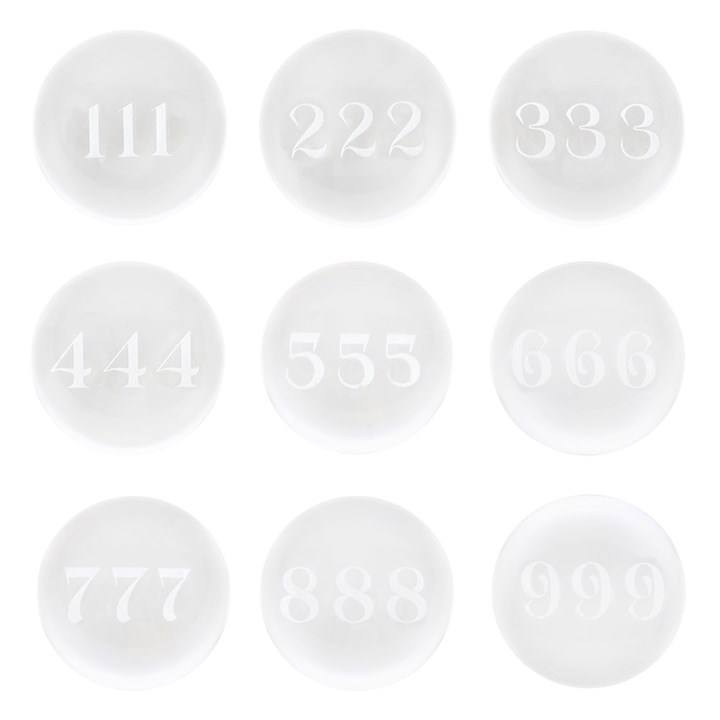 Set of 9 Angel Number Crystal Balls - Image 3