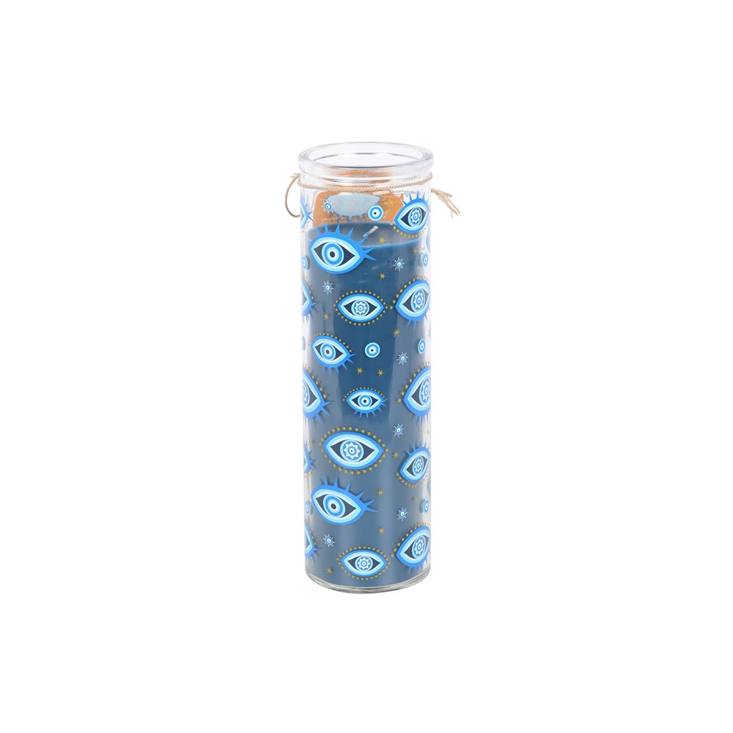 All Seeing Eye Print White Rose Tube Candle - Image 3