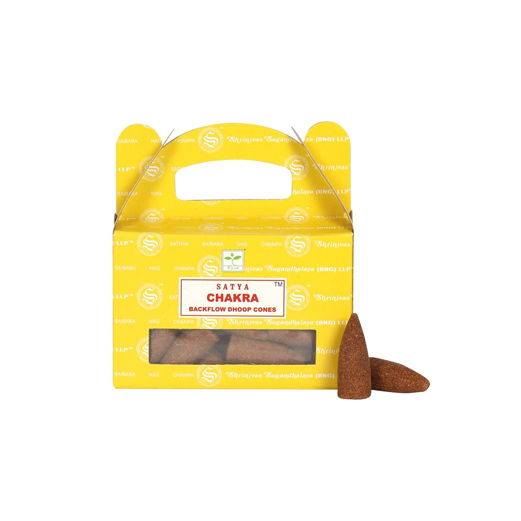 Set of 6 Packets of Chakra Backflow Dhoop Cones by Satya - Image 2